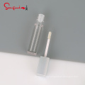 2.8ml custom high quality empty transparent square sliver cap big wand lip gloss containers tube